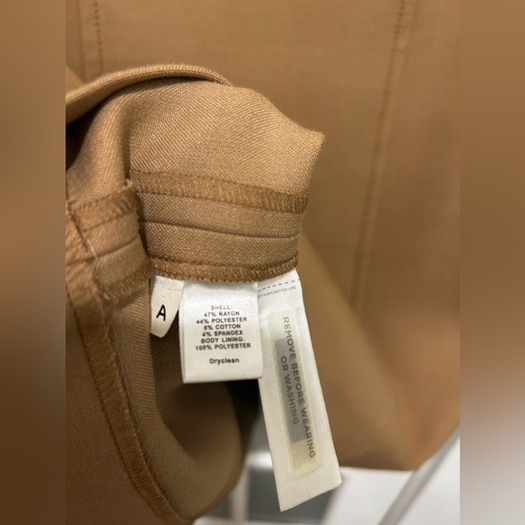 Ann Taylor LOFT Tan Seamed Sleeveless Sheath Dress Size 10 - Picture 7 of 12